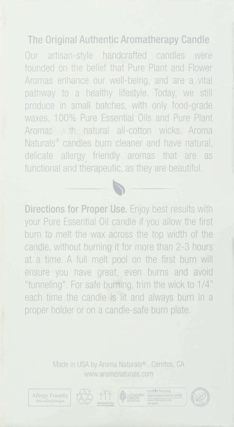Aroma Naturals Essential Oil Orange and Lemongrass Scented Pillar Candle, Ambiance, 2.5 inch x 4 inch, Yellow - Image 4