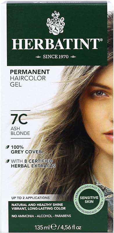 Herbatint Haircolor Gel, 7C Ash Blonde, 4.56 Fluid Ounce - Image 1