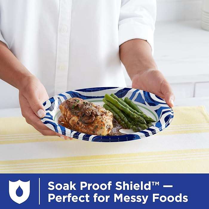 Dixie Ultra, Large Paper Plates, 10 Inch, 100 Count, 3X Stronger*, Heavy Duty, Microwave-Safe, Soak-Proof, Cut Resistant, Disposable Plates For Heavy, Messy Meals - Image 3