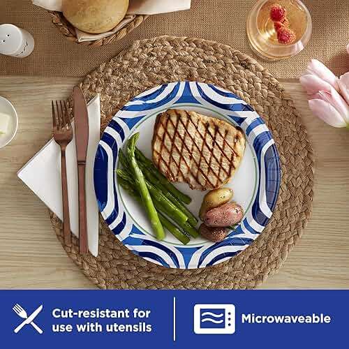 Dixie Ultra, Large Paper Plates, 10 Inch, 100 Count, 3X Stronger*, Heavy Duty, Microwave-Safe, Soak-Proof, Cut Resistant, Disposable Plates For Heavy, Messy Meals - Image 5