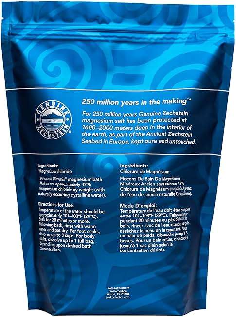 Ancient Minerals Magnesium Bath Flakes – Pure Zechstein Magnesium Chloride for Soaking and Whole-Body Replenishment, 8 lb Bag - Image 6