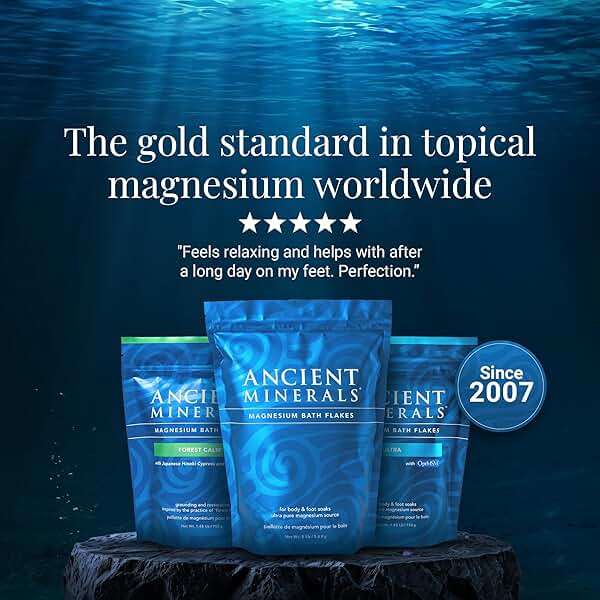 Ancient Minerals Magnesium Bath Flakes – Pure Zechstein Magnesium Chloride for Soaking and Whole-Body Replenishment, 8 lb Bag - Image 7