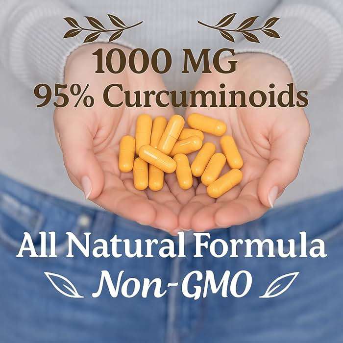 Me First Living Turmeric Curcumin 1000 mg 95% Curcuminoids, Bioperine 10 mg, 19x More Potent Than Others, Increased Absorption, Non-GMO, Organic Turmeric, Vegan, Gluten Free, 60 Capsules - Image 2