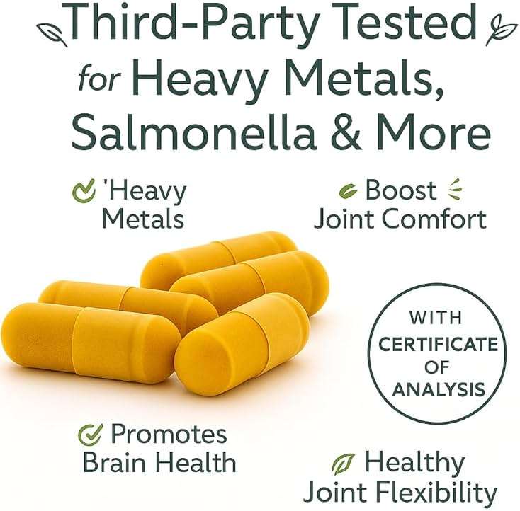 Me First Living Turmeric Curcumin 1000 mg 95% Curcuminoids, Bioperine 10 mg, 19x More Potent Than Others, Increased Absorption, Non-GMO, Organic Turmeric, Vegan, Gluten Free, 60 Capsules - Image 4