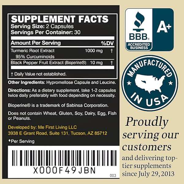 Me First Living Turmeric Curcumin 1000 mg 95% Curcuminoids, Bioperine 10 mg, 19x More Potent Than Others, Increased Absorption, Non-GMO, Organic Turmeric, Vegan, Gluten Free, 60 Capsules - Image 9