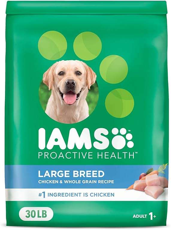 IAMS Proactive Health Large Breed Dry Dog Food, Adult Dry Dog Food for Large Breeds, Chicken, 30 lb. Bag - Image 1