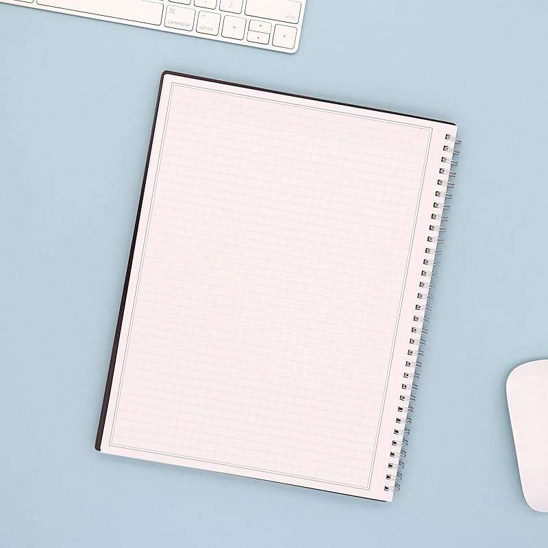 Blue Sky Notes Professional Notebook, Flexible Cover, Twin-Wire Binding, 8.5" x 11", Gray - Image 2