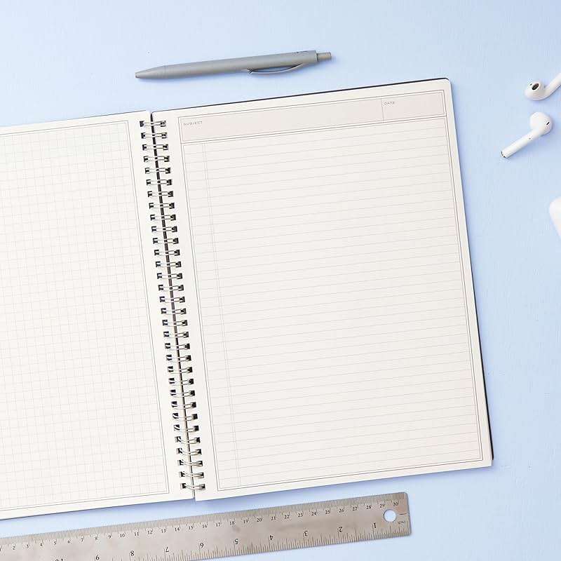 Blue Sky Notes Professional Notebook, Flexible Cover, Twin-Wire Binding, 8.5" x 11", Gray - Image 5