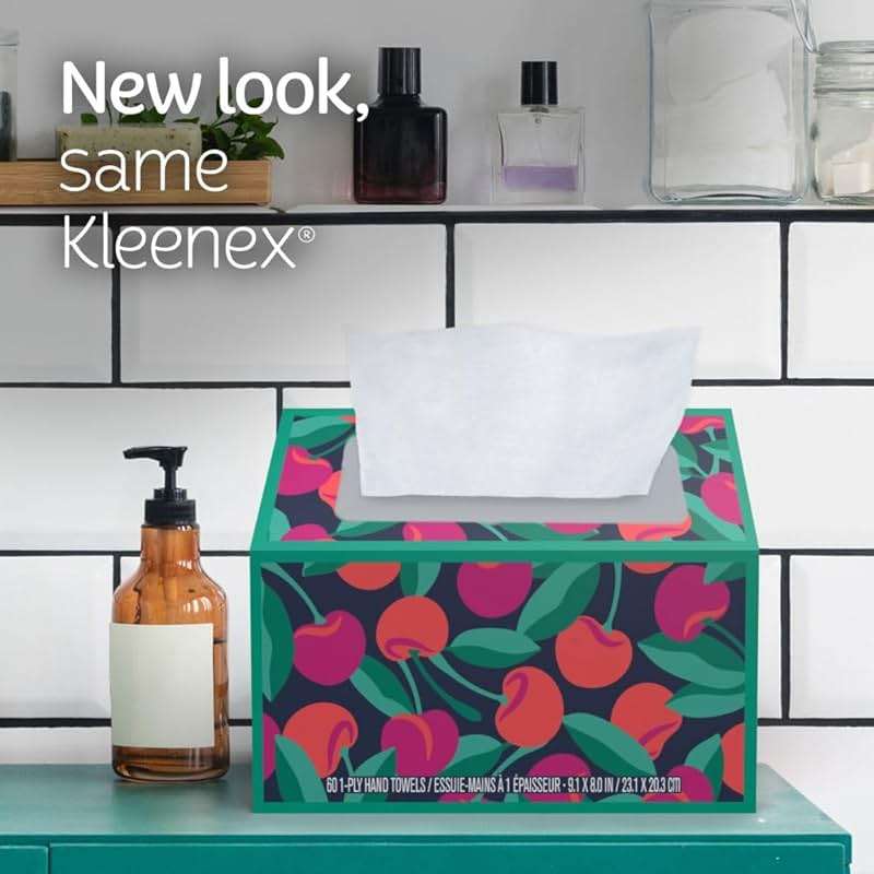 Kleenex Disposable Paper Hand Towels, 6 Boxes, 60 Tissues per Box (360 Total Tissues), Packaging May Vary - Image 2