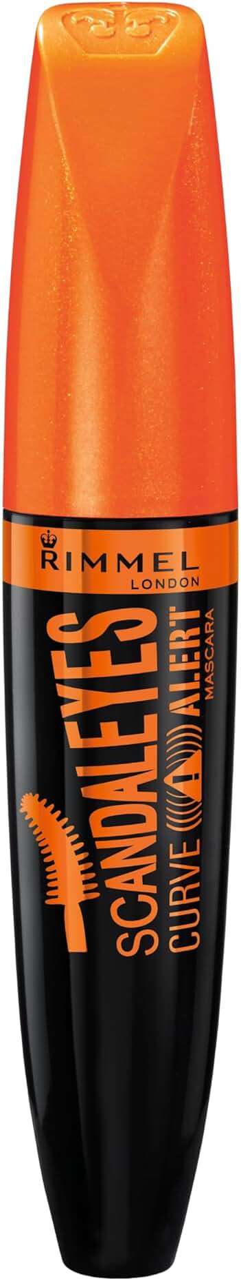 Rimmel London Scandaleyes Curve Alert Mascara, Volumizing, Curls, Plumps, 001, Black, 0.41oz - Image 1