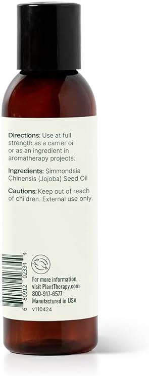 Plant Therapy Jojoba Golden Carrier Oil 4 oz 100% Pure, Cold-Pressed, Natural and GMO-free Moisturizer and Carrier Oil for Essential Oils - Image 8