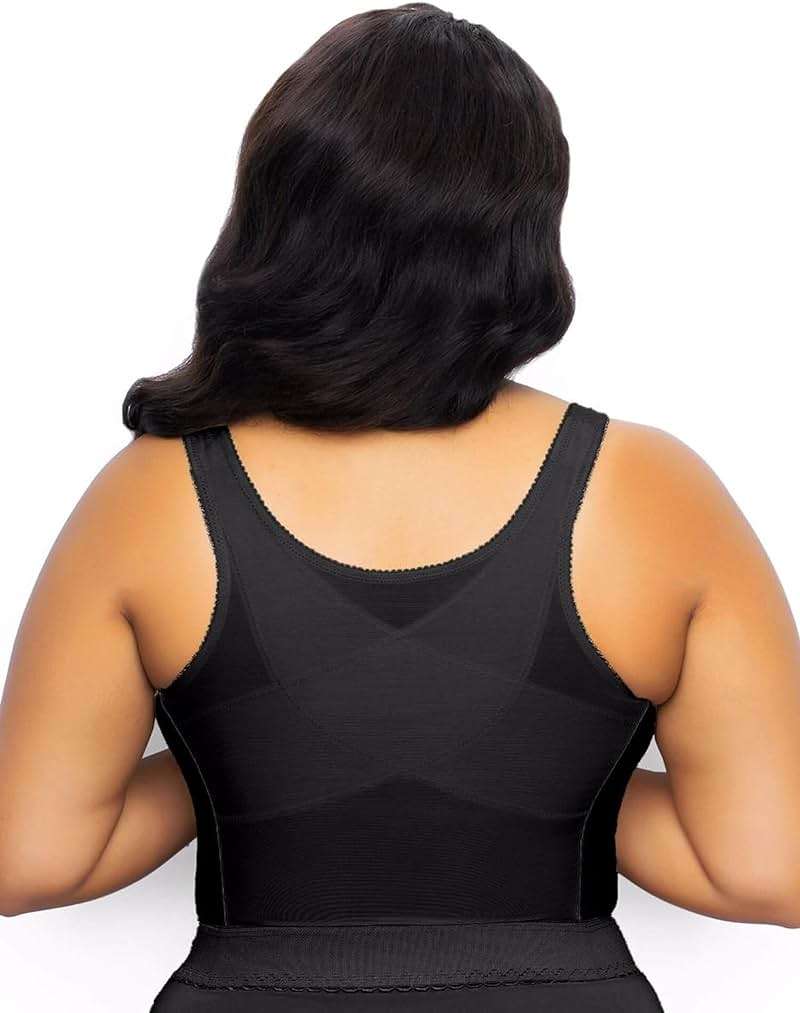 Exquisite Form 5107565 Fully Slimming Wireless Back & Posture Support Longline Bra with Front Closure & Lace - Image 3