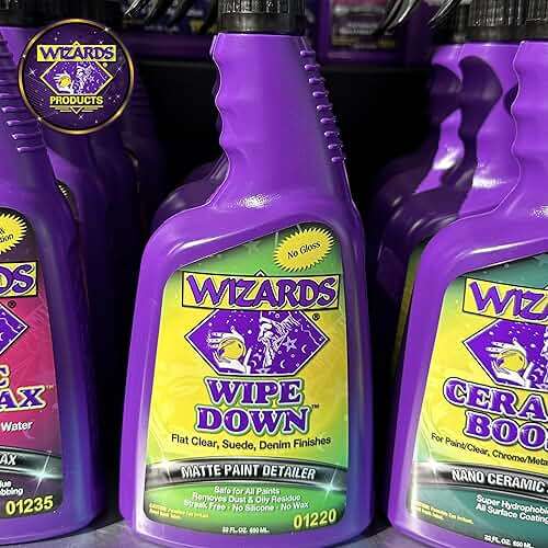 Wizards - Wipe Down Quick Detailer Spray - Matte Finish Cleaning Solution - Effortless On-The-Go Detailing for Flat, Suede, and Denim Surfaces - Professional Auto and Motorcycle Care Essential - 22 Oz - Image 7