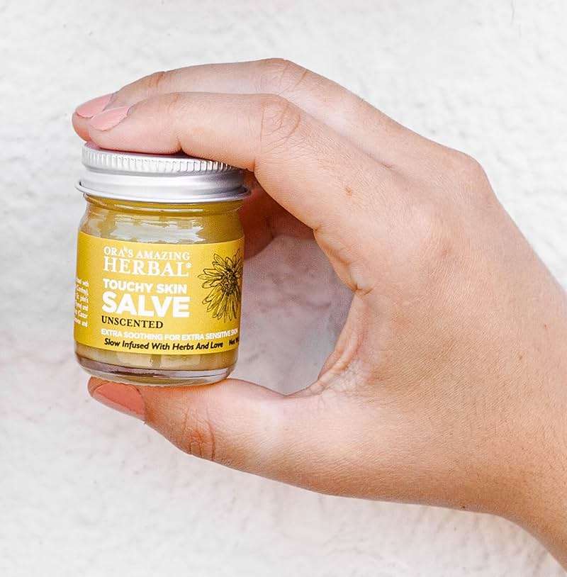 Ora's Amazing Herbal Touchy Skin Salve, Eczema Cream for Kids and Adults, Natural Sensitive Skin Treatment, Itch Cream, Calendula Ointment, Dry Skin Balm, Fragrance Free, 1 oz Travel Size - Image 4