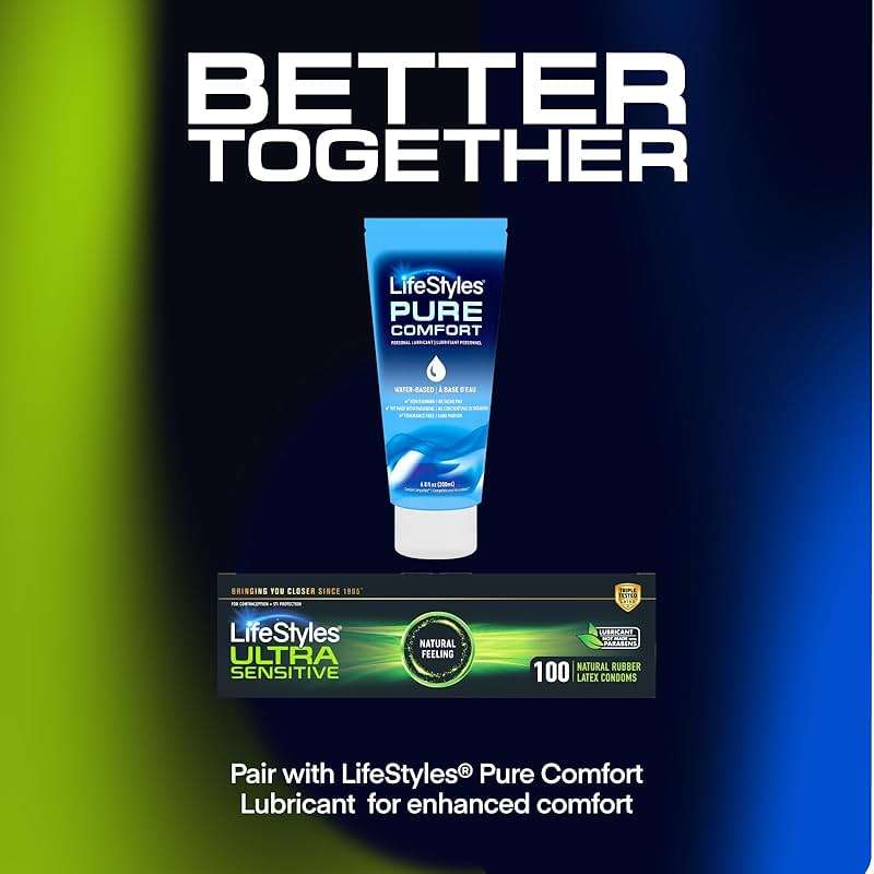 LifeStyles Ultra Sensitive Premium Lubricated Natural Latex Condoms Value Pack - 100 Count, 1 Pack - Triple Tested for Best Protection, Made with UltraGlide Silicone Lube - Image 6