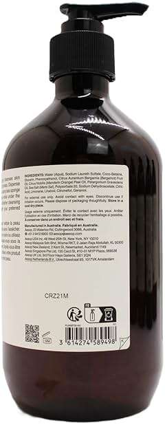 Aesop Geranium Leaf Body Cleanser | Gentle Shower Gel with Geranium, Mandarin and Bergamot Essential Oil Blend to Refresh & Balance Skin | 500 mL / 16.9 oz - Image 6