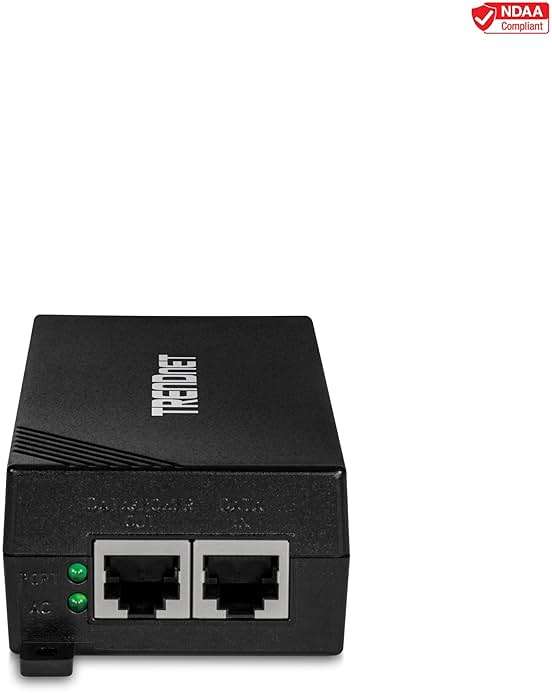 TRENDnet Gigabit Power Over Ethernet Plus Injector, PoE+ (30W) Power Network Distances Up to 100M (328 ft.), Metal Housing, Black, TPE-115GI (Pack of 1) - Image 10