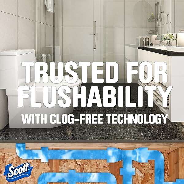 Scott Rapid-Dissolving Toilet Paper, Bath Tissue for RV & Boats , 4ct packs X 12= 48 rolls - Image 5