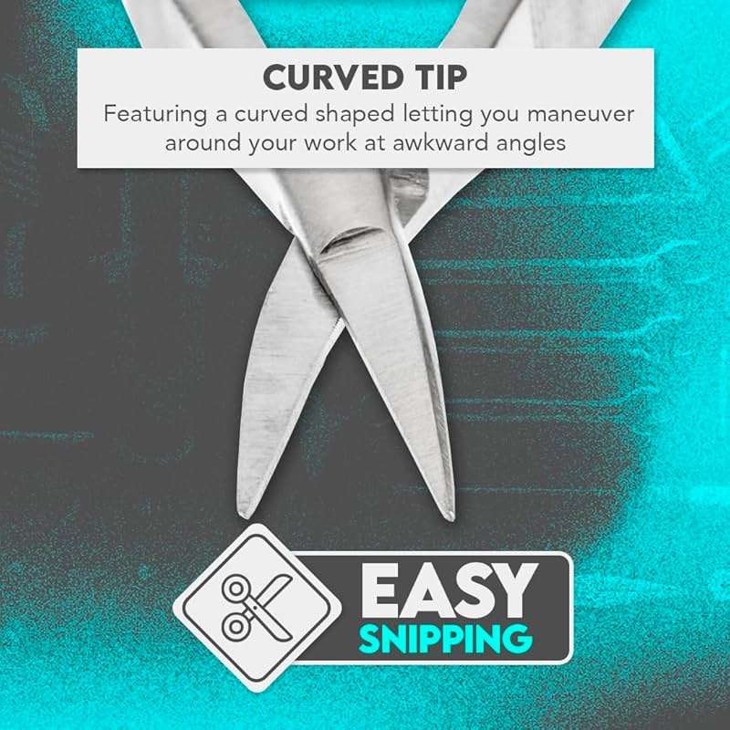 SE 4-1/2" Curved Iris Scissors with Spring - SP46C - Image 4