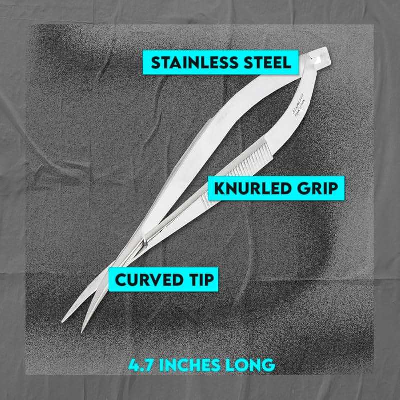 SE 4-1/2" Curved Iris Scissors with Spring - SP46C - Image 5