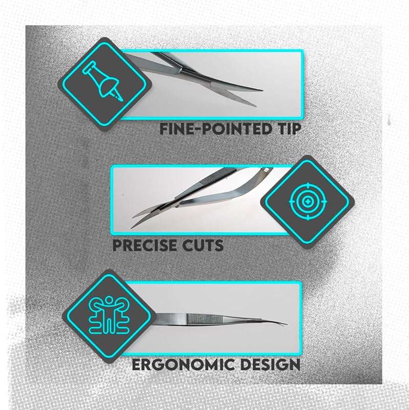 SE 4-1/2" Curved Iris Scissors with Spring - SP46C - Image 6