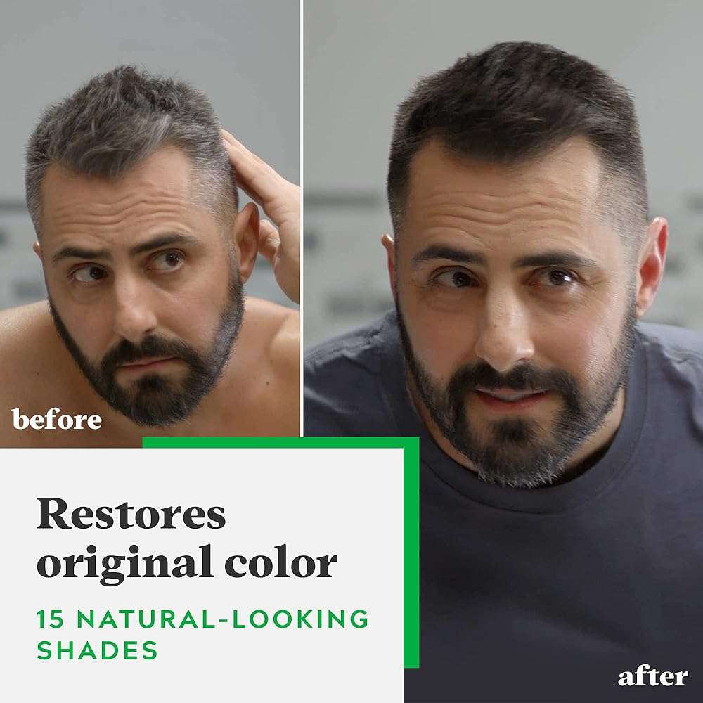 Just For Men Shampoo-In Color (Formerly Original Formula), Mens Hair Color with Keratin and Vitamin E for Stronger Hair - Darkest Brown-Black, H-50A, Pack of 1 - Image 2
