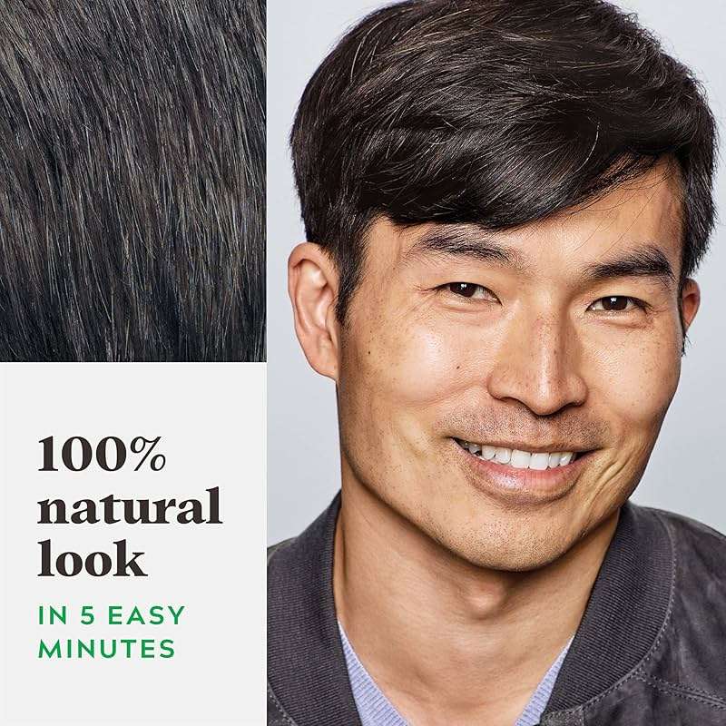 Just For Men Shampoo-In Color (Formerly Original Formula), Mens Hair Color with Keratin and Vitamin E for Stronger Hair - Darkest Brown-Black, H-50A, Pack of 1 - Image 4