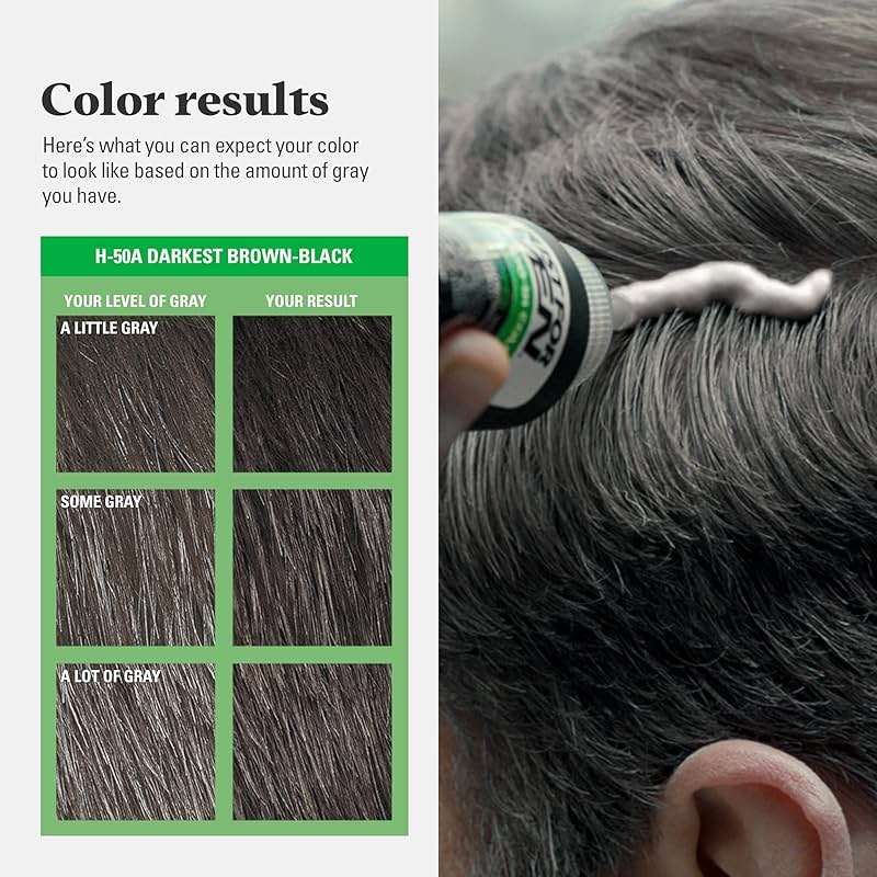 Just For Men Shampoo-In Color (Formerly Original Formula), Mens Hair Color with Keratin and Vitamin E for Stronger Hair - Darkest Brown-Black, H-50A, Pack of 1 - Image 5