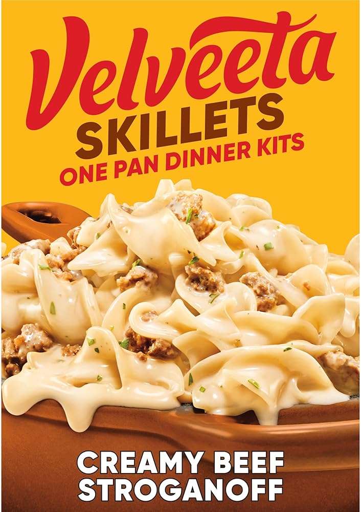Velveeta Skillets Creamy Beef Stroganoff One Pan Dinner Kit, 11.6 oz Box - Image 1