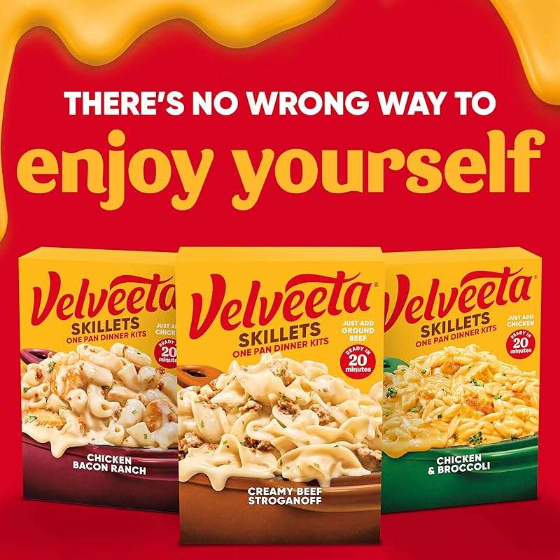Velveeta Skillets Creamy Beef Stroganoff One Pan Dinner Kit, 11.6 oz Box - Image 7