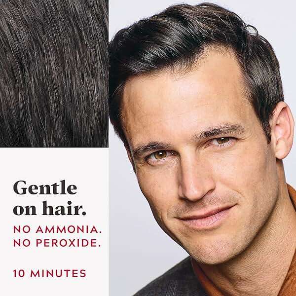 Just For Men Easy Comb-In Color (Formerly Autostop), Gray Hair Coloring for Men with Comb Applicator Included, Easy No Mix Application - Darkest Brown, A-50 (Packaging May Vary) - Image 4