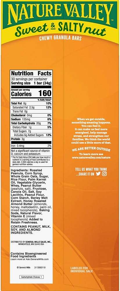 Nature Valley Sweet and Salty Granola Bars, Peanut, 30 Bars, 36 OZ - Image 2