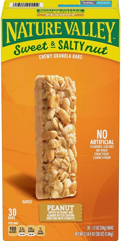 Nature Valley Sweet and Salty Granola Bars, Peanut, 30 Bars, 36 OZ - Image 3
