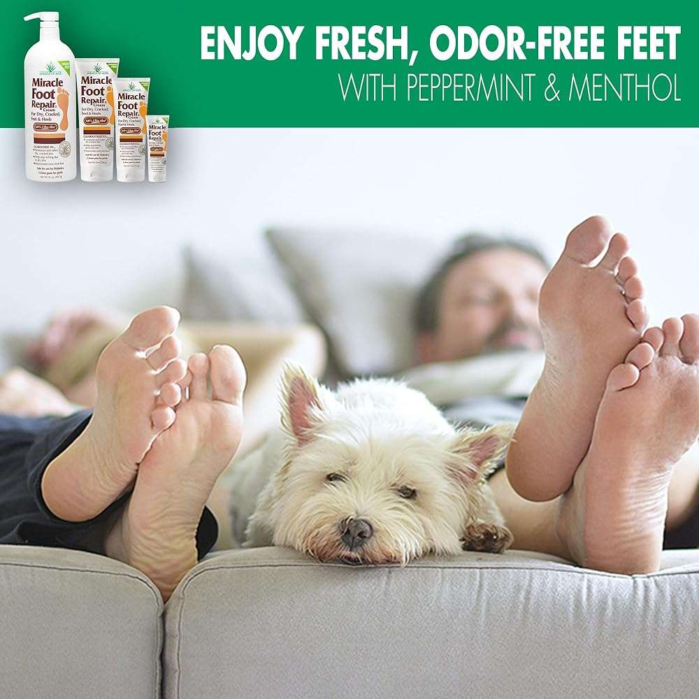 Miracle Foot Repair Cream, (1 oz / 3 Pack) Repairs Dry Cracked Heels and Feet, 60% Pure UltraAloe Moisturizes, Softens, and Repairs - Image 4