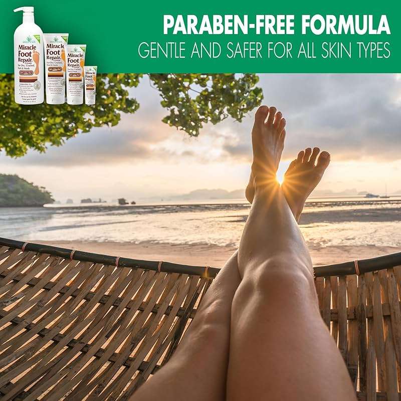 Miracle Foot Repair Cream, (1 oz / 3 Pack) Repairs Dry Cracked Heels and Feet, 60% Pure UltraAloe Moisturizes, Softens, and Repairs - Image 5