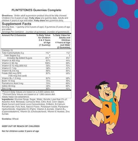 Flintstones Vitamins Complete Gummies, Kids Vitamins for Toddlers and Children, Kids Multivitamin Gummies with Vitamin A, B6, B12, C, E & Zinc, 180 Count - Image 7