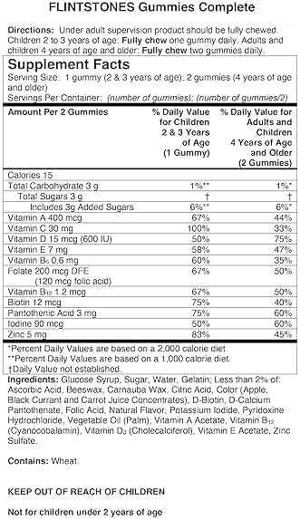 Flintstones Vitamins Complete Gummies, Kids Vitamins for Toddlers and Children, Kids Multivitamin Gummies with Vitamin A, B6, B12, C, E & Zinc, 180 Count - Image 8