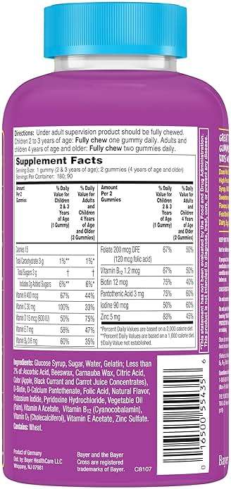 Flintstones Vitamins Complete Gummies, Kids Vitamins for Toddlers and Children, Kids Multivitamin Gummies with Vitamin A, B6, B12, C, E & Zinc, 180 Count - Image 9