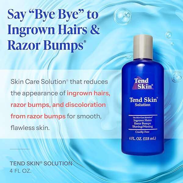 Tend Skin Solution for Unsightly Razor Bumps, Ingrown Hair and Razor Burns, Post Shaving and Waxing Toner for Men and Women, Made in USA, 4 Oz - Image 2