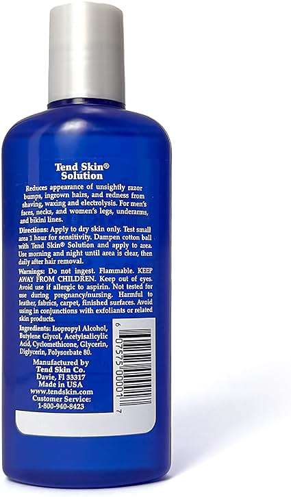 Tend Skin Solution for Unsightly Razor Bumps, Ingrown Hair and Razor Burns, Post Shaving and Waxing Toner for Men and Women, Made in USA, 4 Oz - Image 5