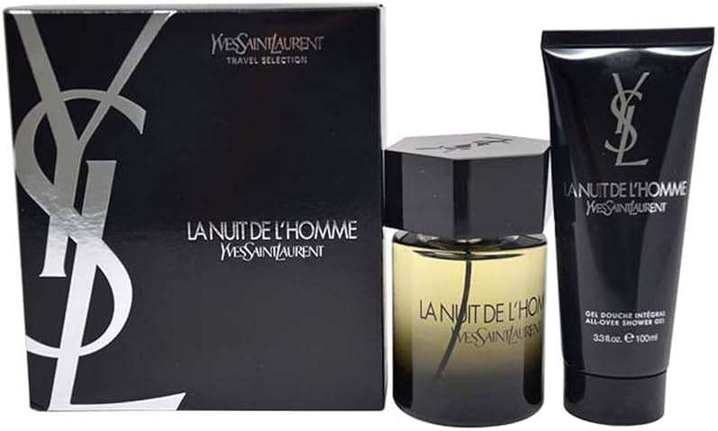 Yves Saint Laurent La Nuit De L'homme 2 Pc Travel Set Eau de Toilette Spray 3.4 ounce and All Over Shower Gel 3.3 ounce - Image 1