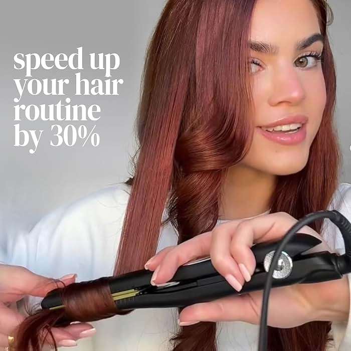 Vibrastrait Pro Vibrating Ceramic Tourmaline Ionic Flat Iron, 1-inch - Fast, Frizz-Free Ceramic Hair Straightener with Easy, Gentle Glide for Waves, Curls, Smooth Hair - Professional Styling Tools - Image 3