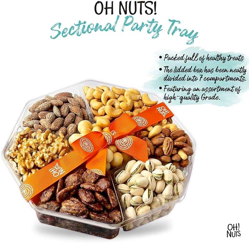 Father's Day Oh! Nuts 7 Variety Nuts Gift Basket - Healthy Assorted Nuts Gift Basket - Holiday Gourmet Gift Box - Gift Box Ideas for Birthday, Corporate, Men and Women - Premium - Image 5