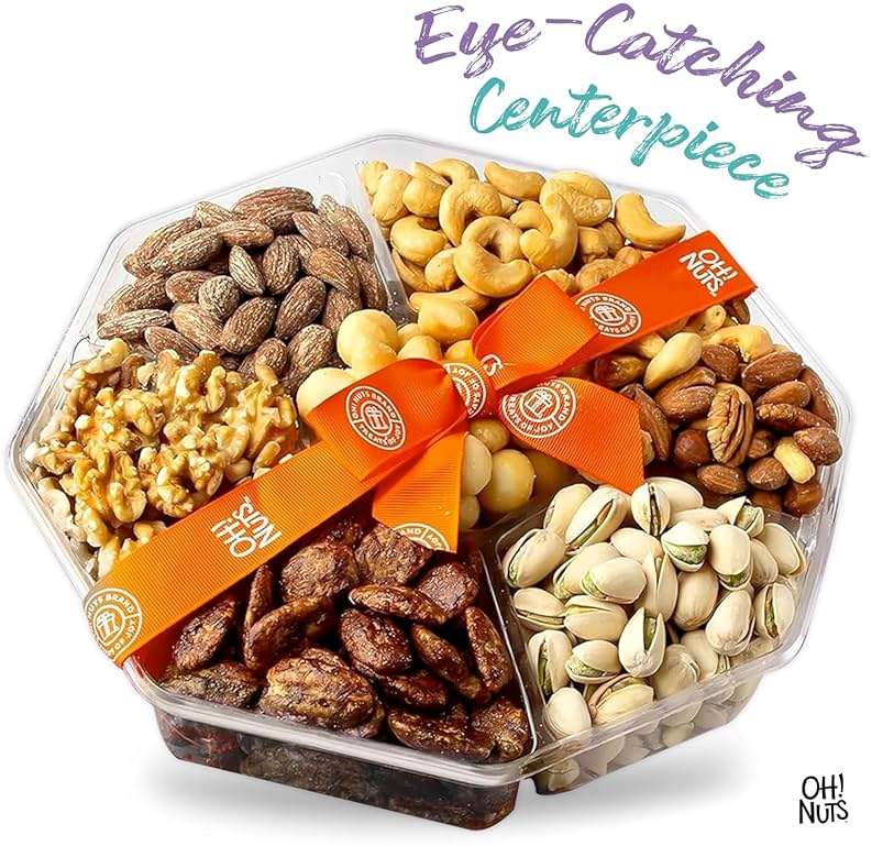 Father's Day Oh! Nuts 7 Variety Nuts Gift Basket - Healthy Assorted Nuts Gift Basket - Holiday Gourmet Gift Box - Gift Box Ideas for Birthday, Corporate, Men and Women - Premium - Image 7