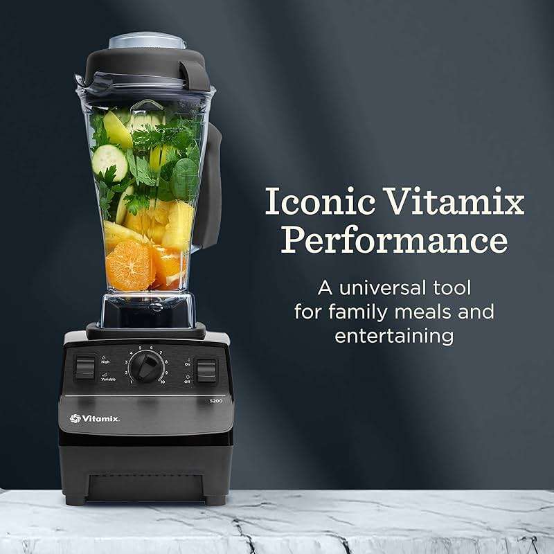 Vitamix 5200 Blender, Professional-Grade Blender for Smoothies, Soups, Ice Cream and More, Stainless-Steel Blades, Self-Cleaning Kitchen Appliance, 64 Oz Container, Red - Image 4