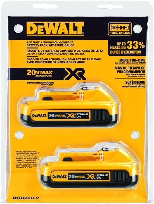 DEWALT 20V MAX Battery, Compact 2.0Ah Double Pack (DCB203-2) - Image 4