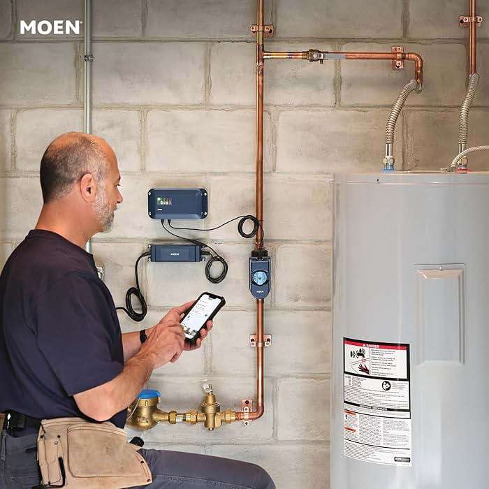 Moen Flo 3/4-inch Smart Water Shut Off Valve, Smart Home Water Monitor Leak Detector, Wifi Connected, App Enabled Flow Meter and Shutoff, 900-001 - Image 2