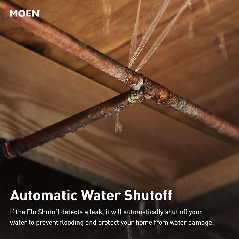 Moen Flo 3/4-inch Smart Water Shut Off Valve, Smart Home Water Monitor Leak Detector, Wifi Connected, App Enabled Flow Meter and Shutoff, 900-001 - Image 17