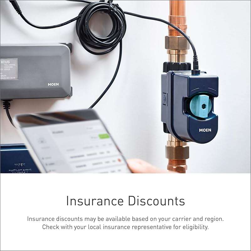 Moen Flo 3/4-inch Smart Water Shut Off Valve, Smart Home Water Monitor Leak Detector, Wifi Connected, App Enabled Flow Meter and Shutoff, 900-001 - Image 9