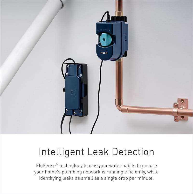 Moen Flo 3/4-inch Smart Water Shut Off Valve, Smart Home Water Monitor Leak Detector, Wifi Connected, App Enabled Flow Meter and Shutoff, 900-001 - Image 10